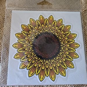 Sunflower vinyl sticker